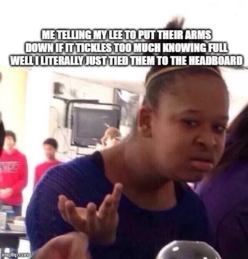 If you dont like it so much just put your arms down.... posted by TicklishWhiskersKC