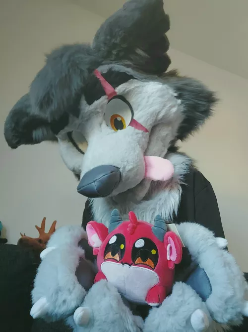 Just a dog with an emotional support demon by PhoebeWallaby