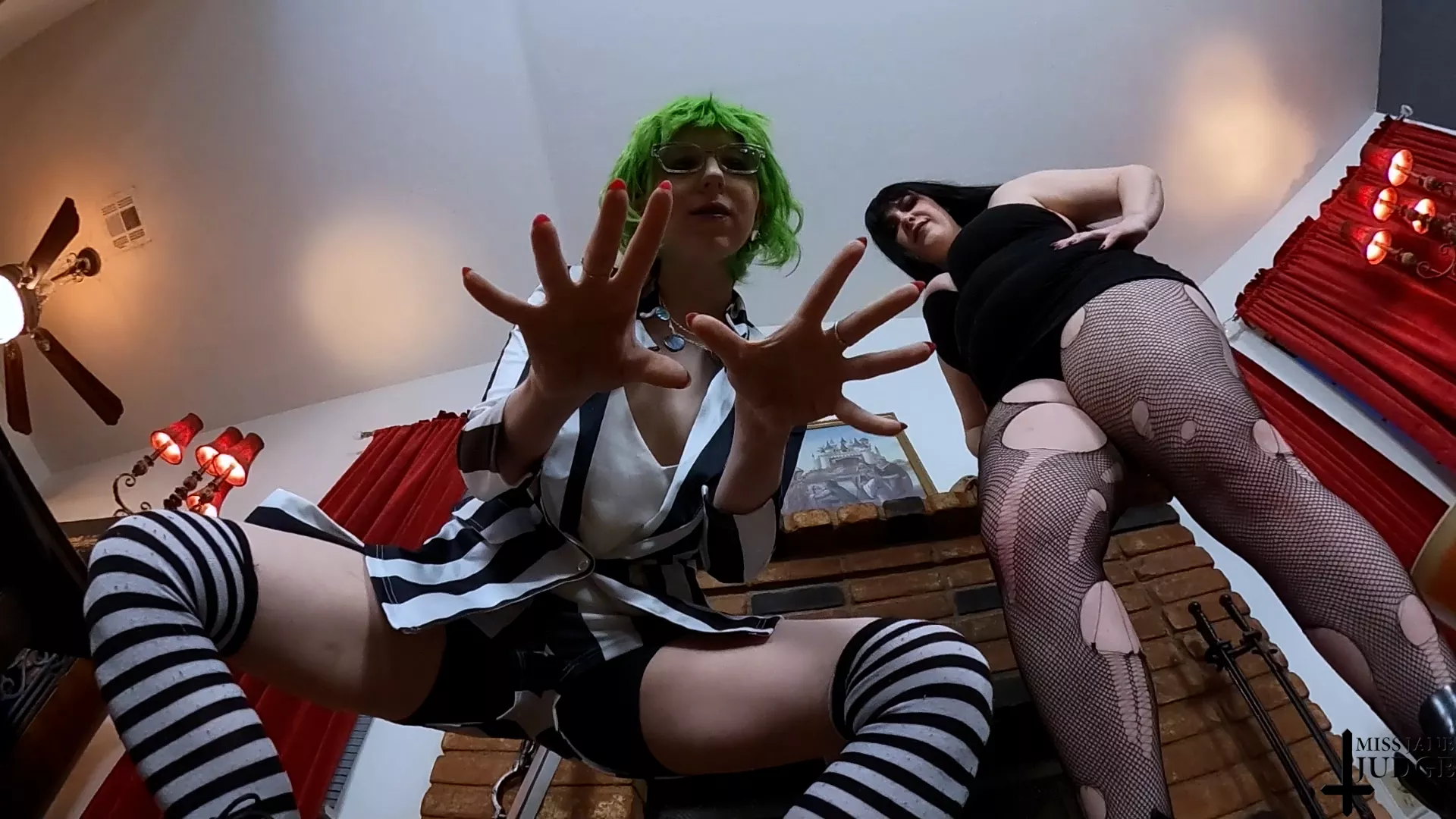 Say it three times!!! [f] Lydia and Beetlejuice cosplay with Girlbot Div posted by JaneJudge