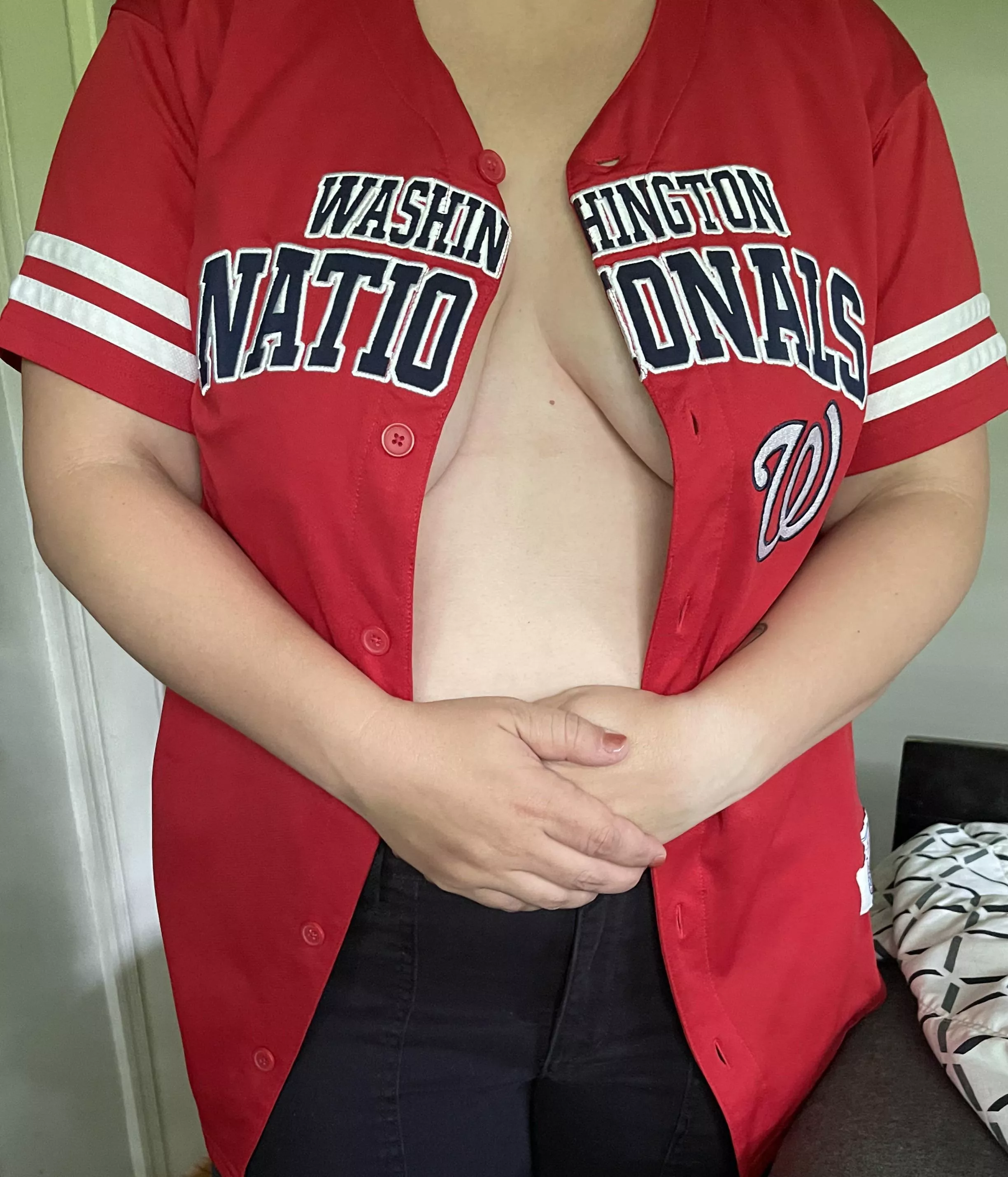 Showing off her Natitude… they may have lost but looking at her I still feel like a winner! posted by Whole-Weird