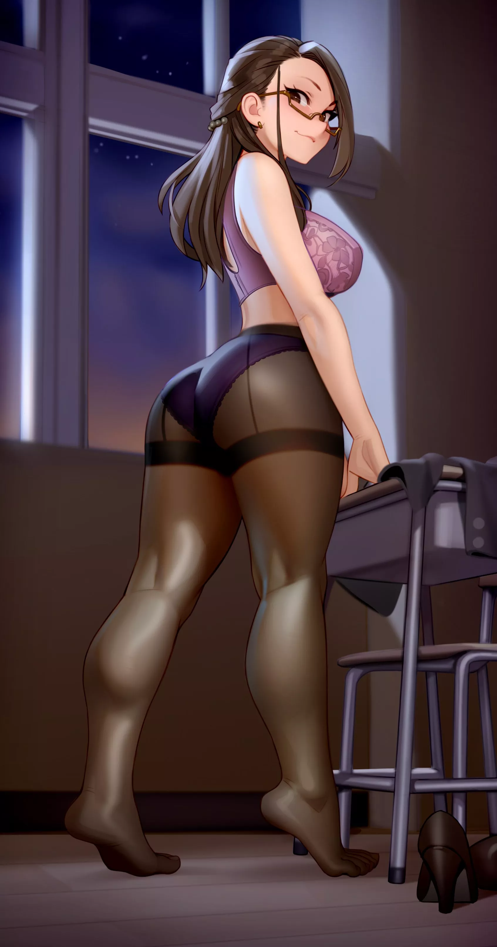 Teacher's sexy lingerie posted by Henthigh_Senpai