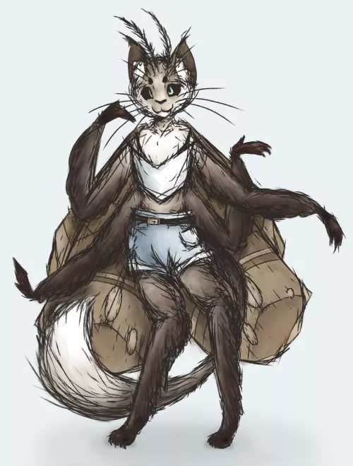 This is my most recent OC. I didn't think of any name for her yet but she's like a Mothcat or something. by -_LunaMiuna_-