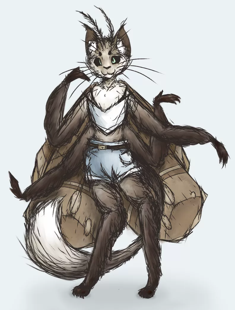 This is my most recent OC. I didn't think of any name for her yet but she's like a Mothcat or something. posted by -_LunaMiuna_-