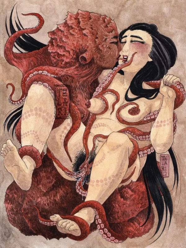 Tribute to my favorite Hokusai piece, watercolor from last year posted by telariii