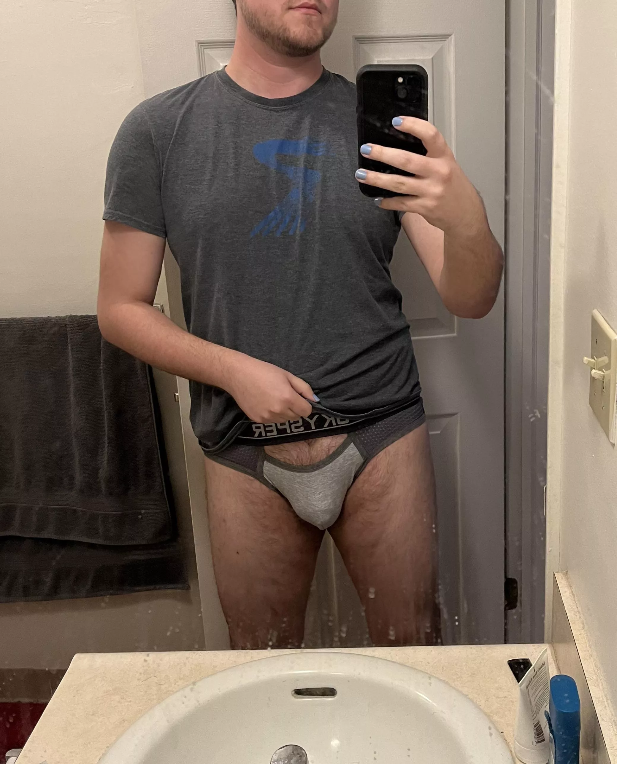 Trying out the new jock posted by BackwardsHats