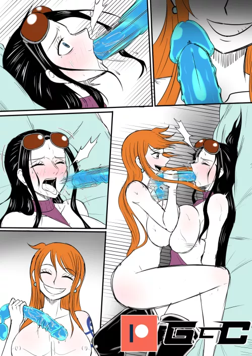 Was contracted to draw a Nami x Robin comic/doujin style project. Here's a draft of pg 20/28?(follow twitter/patreon if you want the current progress of things). Feel free to give (technical) criticism/suggestions by Ggc47