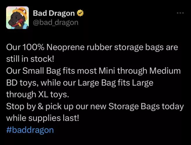 “While supplies last” does this mean they are never going to restock their storage bags? by YetAnotherAccount905