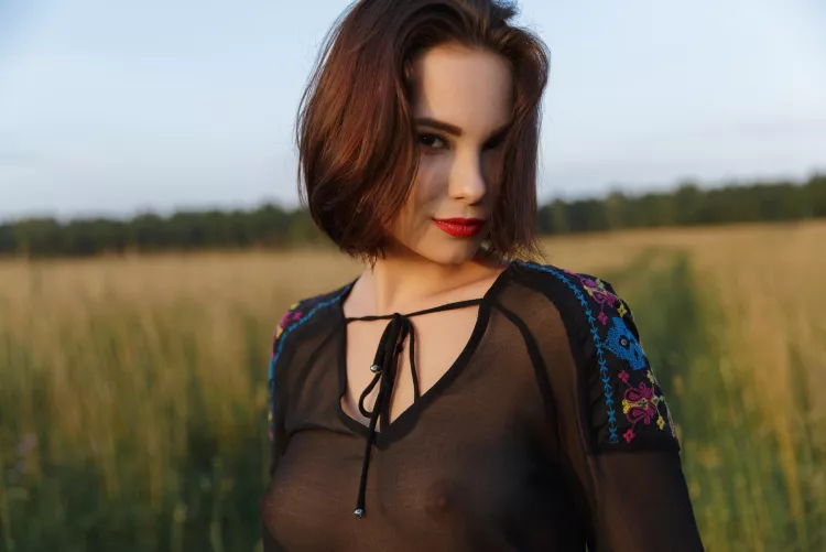 black transparent shirt by famegirls