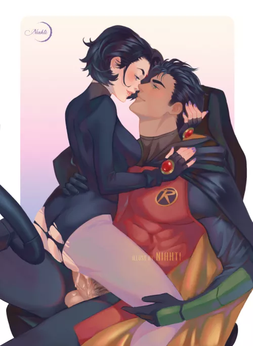 Damian & Raven Riding (Niahti ) [DC] by sequence_string