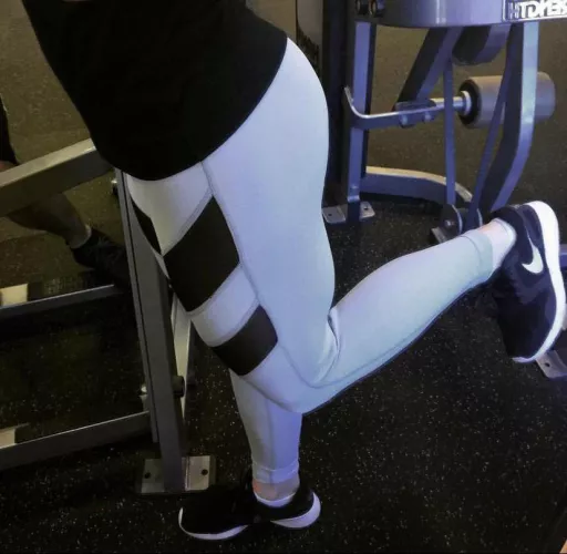 [F] (oc) see through leggings and no panties on a leg day Saturday ;) Gym then a wedding party tonight, what can we get into :) by HereForTheGymPics