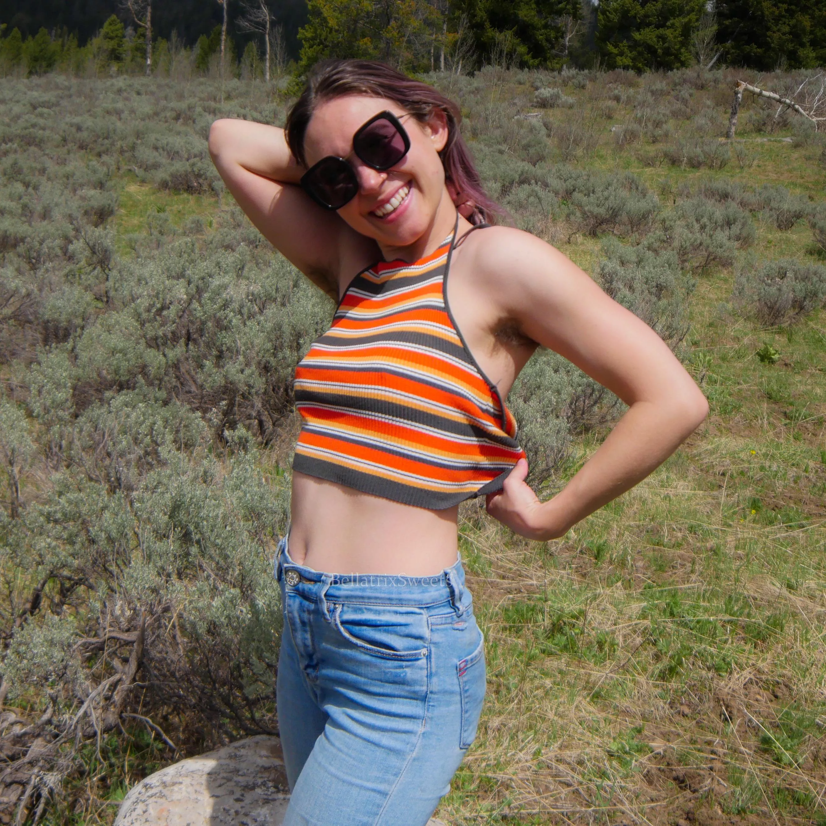 Hair peaking out in public posted by BellatrixSweets