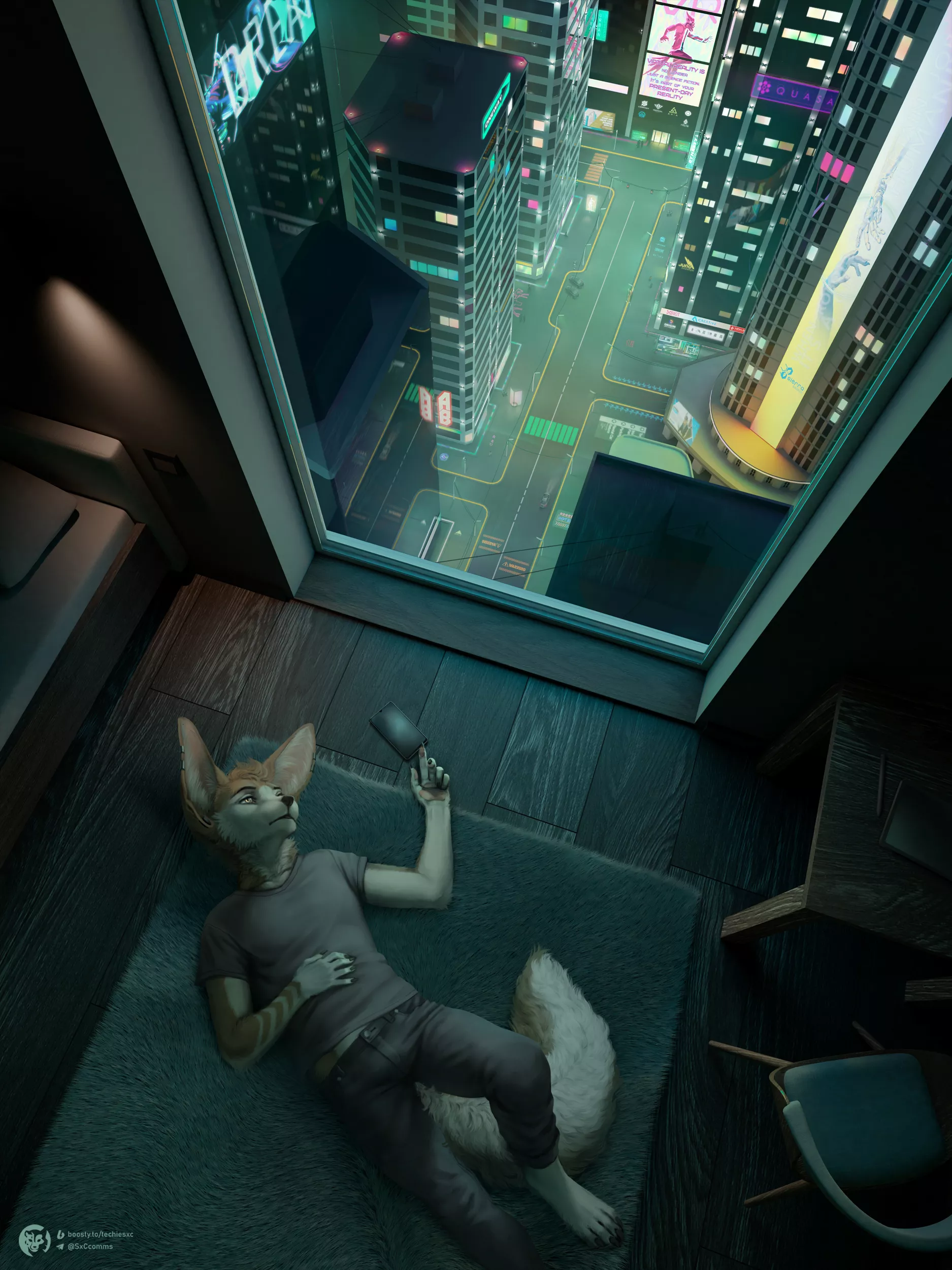 Just vibes ✨ [art by TechieSxC] posted by FursuitPaws