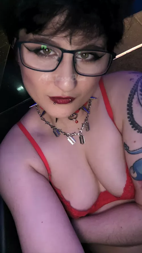 New glasses! I think they suit my androgynous goth nerd vibe by MxJesseBlue