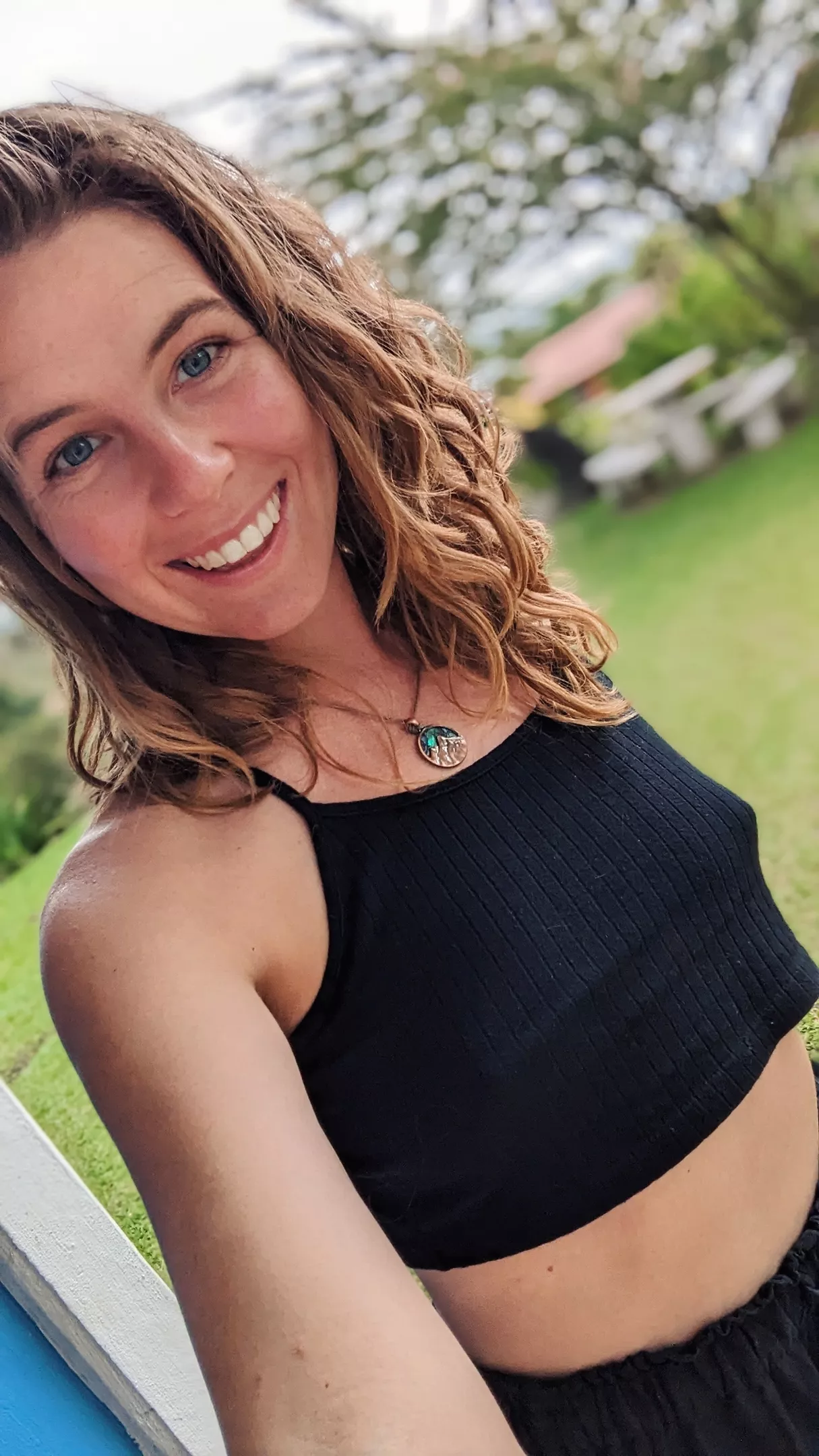 On holiday and I didn't even bother to pack a bra :) posted by Rileyjademodel