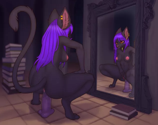 Watching herself [F] (Phoksi) by 5headedragon