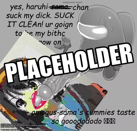 April Fools 2023 Part One: Phoning It In [Amogus] [Haruhi] [A blowjob, technically] [April Fools] [Shitpost] [Parody] [M/F] [Hetero???] [if you can JO to this, you're a braver man than I] by swirlin2048