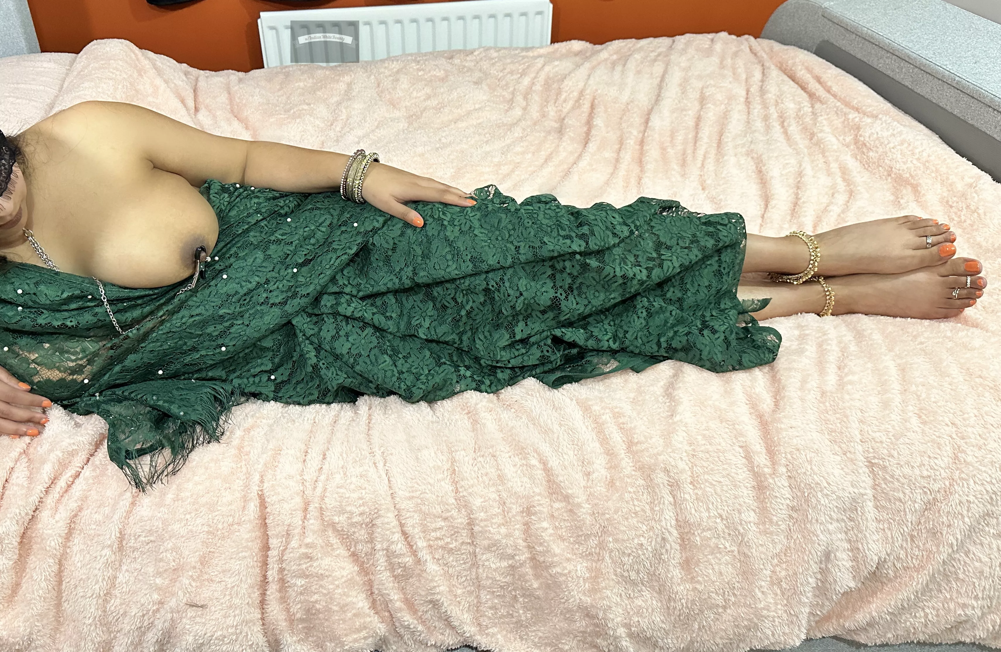 Do you like my Sari....and Nipple Clamps? (f) posted by IndianWhiteBounty