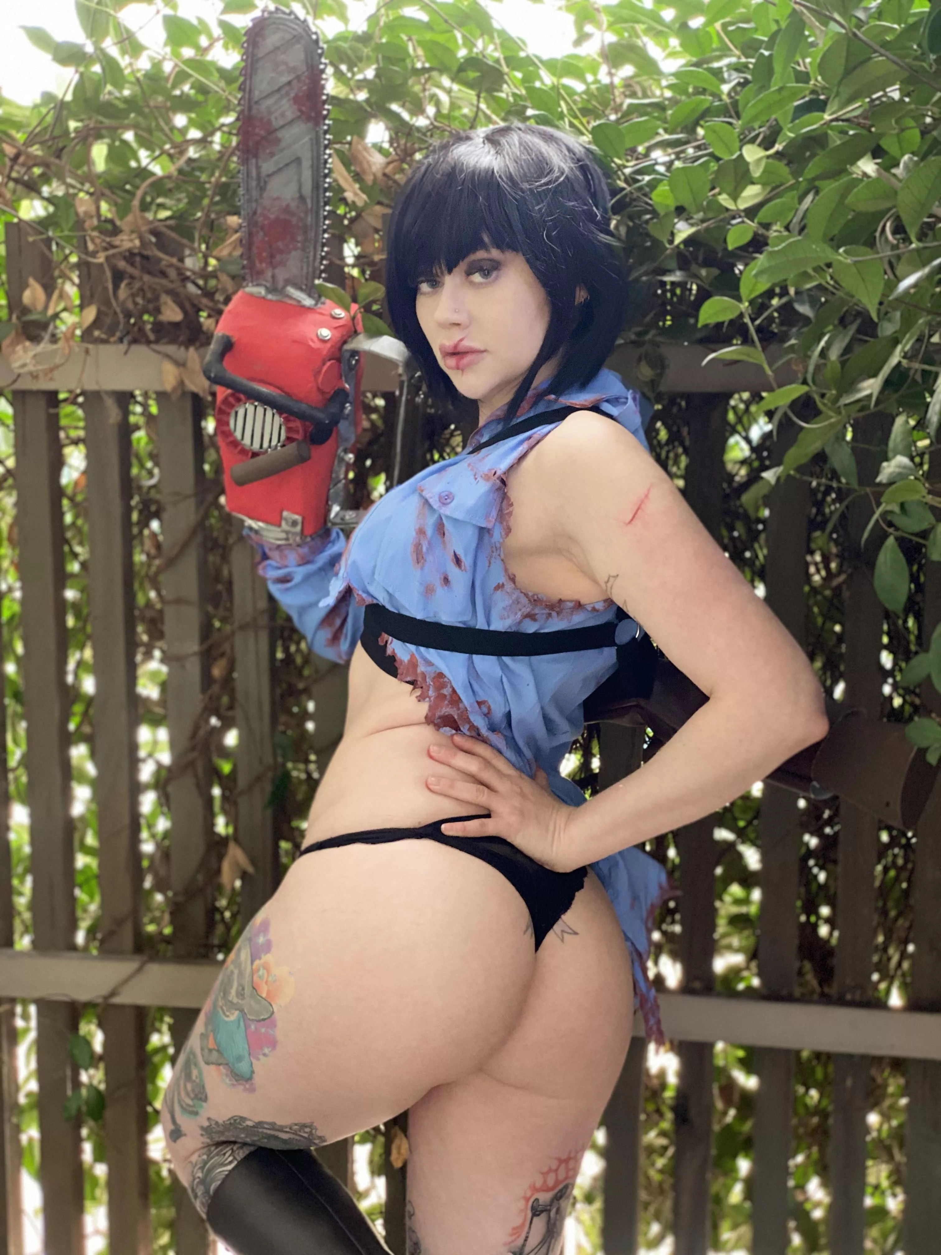 “Gimme Some Sugar, Baby”. Me (Evey Dantes) as Ash from Evil Dead. posted by Boneitis_Sufferer