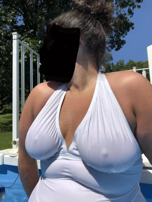 Hoping my perky pokies in a thin swimsuit can make you stop scrolling for a few minutes 😜 by niplover696969