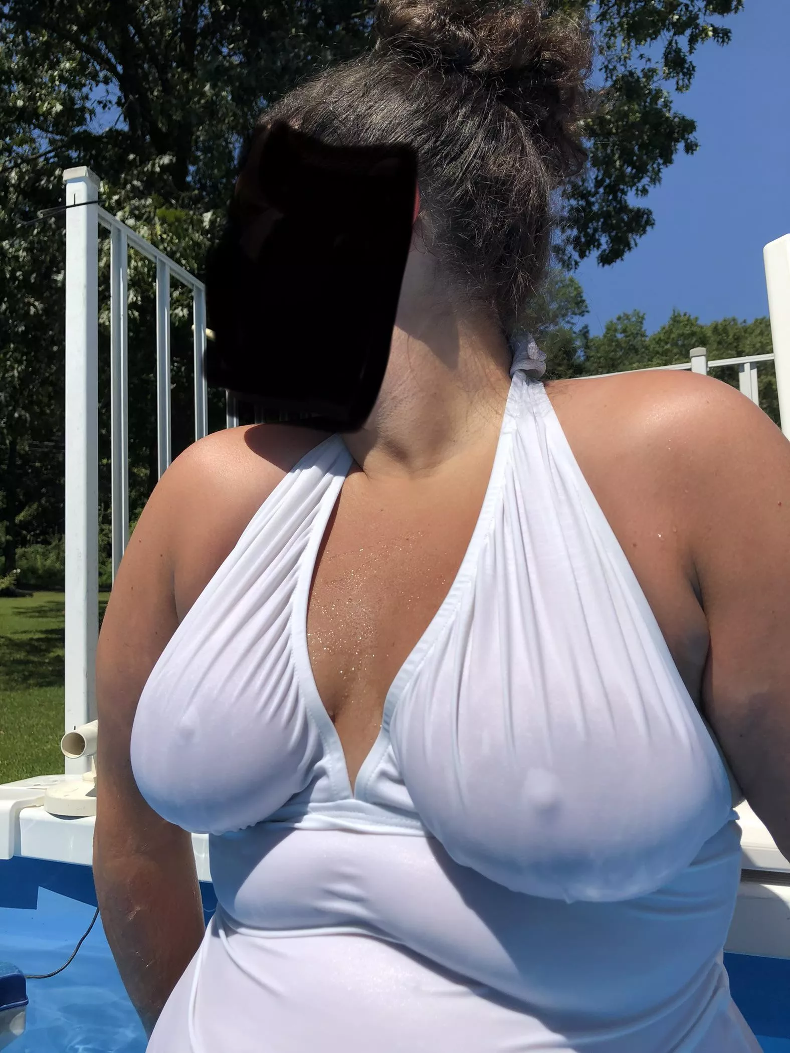 Hoping my perky pokies in a thin swimsuit can make you stop scrolling for a few minutes 😜 posted by niplover696969