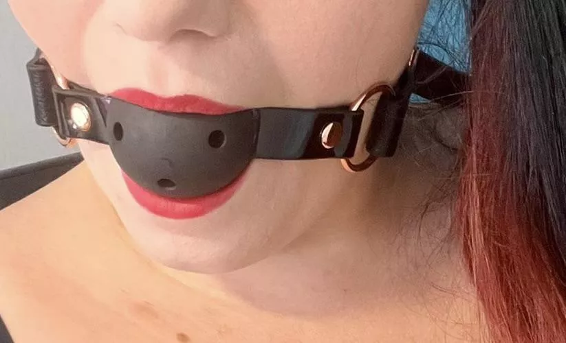 I may be gagged, but I sure can squeal… 😉 posted by daddys_baby_girl0