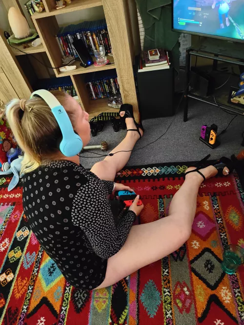 I'm a gamer at heart but I LOVE my Pleaser heels 😈? by nordskynet