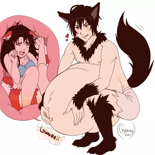 {Image} Werewolf'ed Down [M/F] (By Chameleonette/me) by Chammy_Scarlet