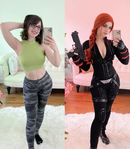 In and out of cosplay - Black Widow by Sara Mei Kasai by SaraMeiKasai