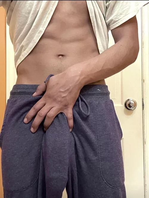 My huge cock bulge is still soft by Hunggothboy