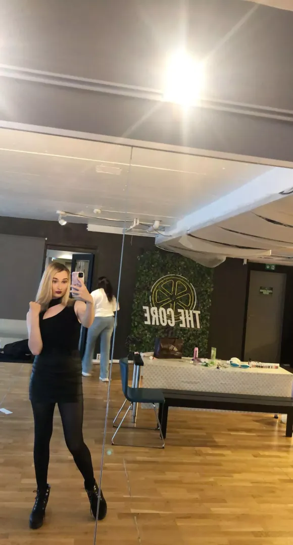 The girl in the back of the photo just got done doing my makeup ready for a date by TiffanyBallerina69