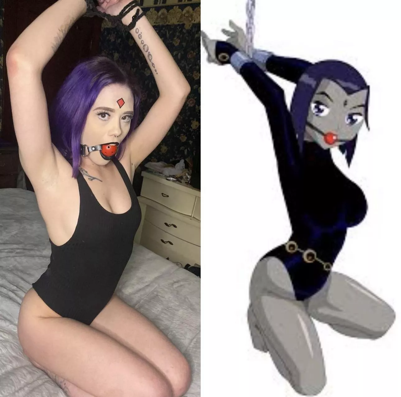 was inspired by this picture/fanart so i did this casual Raven cosplay. (self / slutdiaries) posted by VisualInteresting257