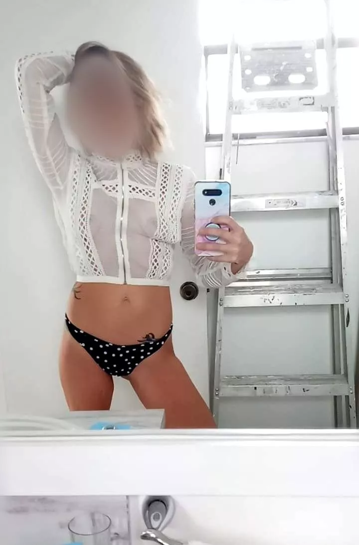 Why wear anything underneath? posted by wife-shows-off