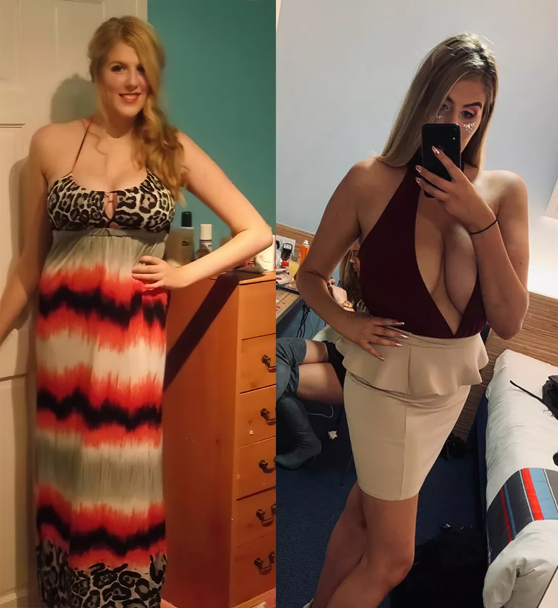 5 Year Boob Growth posted by JustAHornyManX