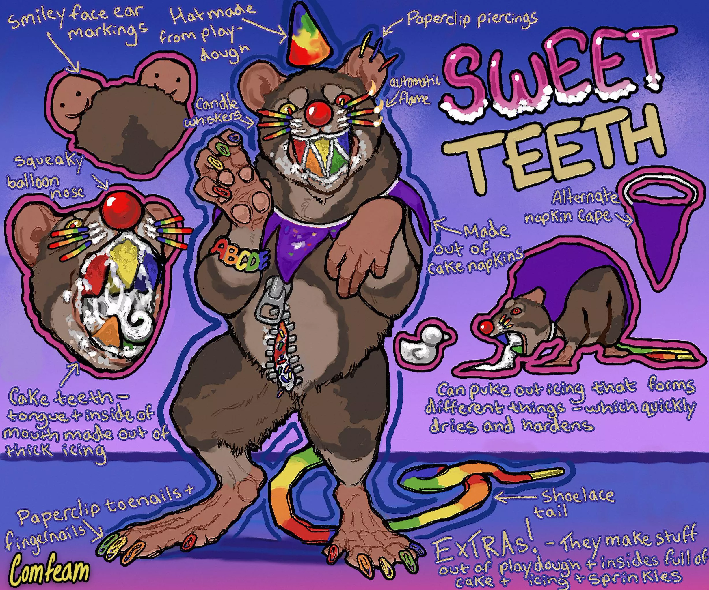Art by me!🎂SWEET TEETH Adoptable Auction up on my Instagram! :-) 🎂 posted by Comfeam