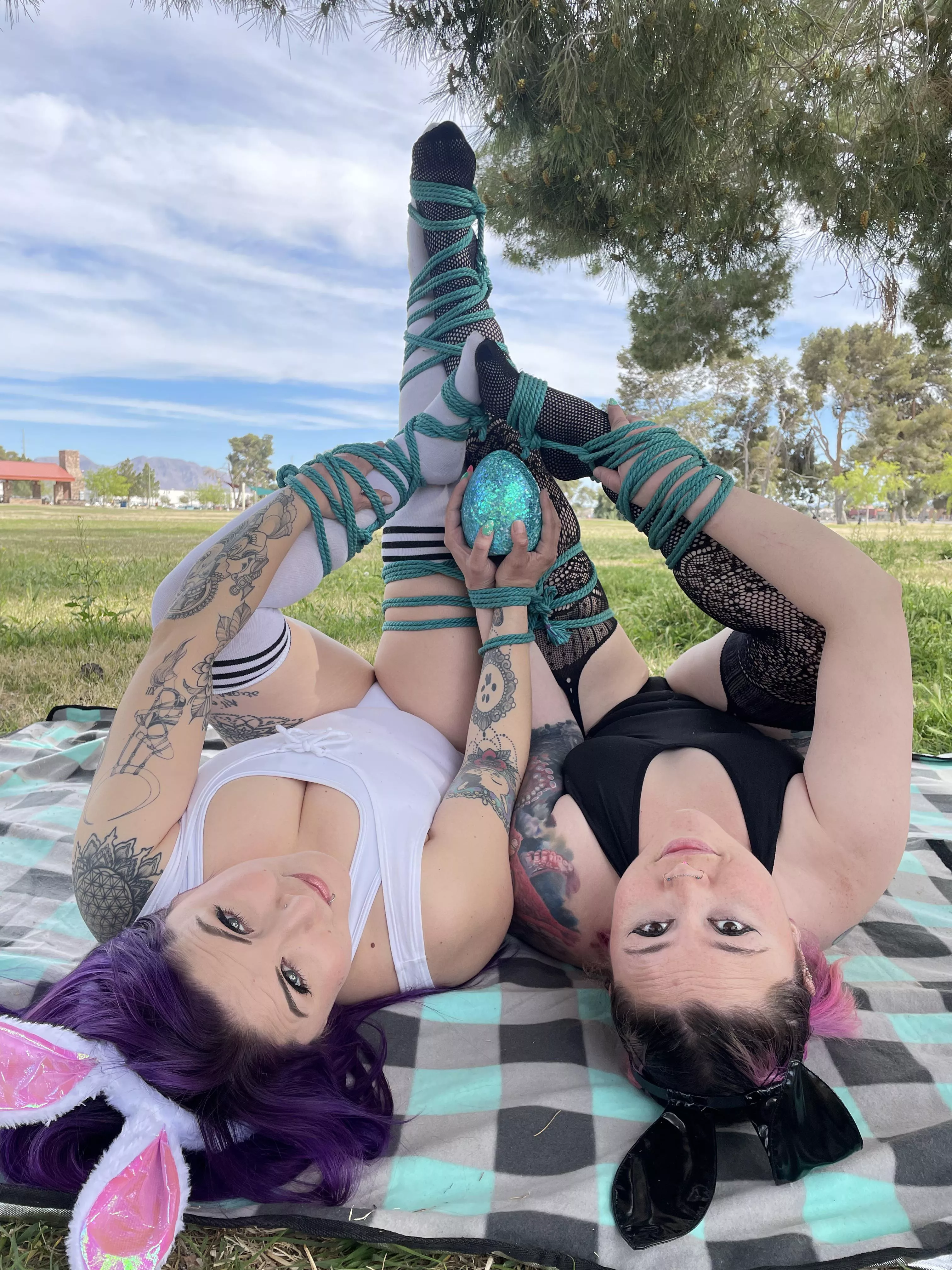 Cutest rope bunnies at the park! posted by fit_stoner_goddess