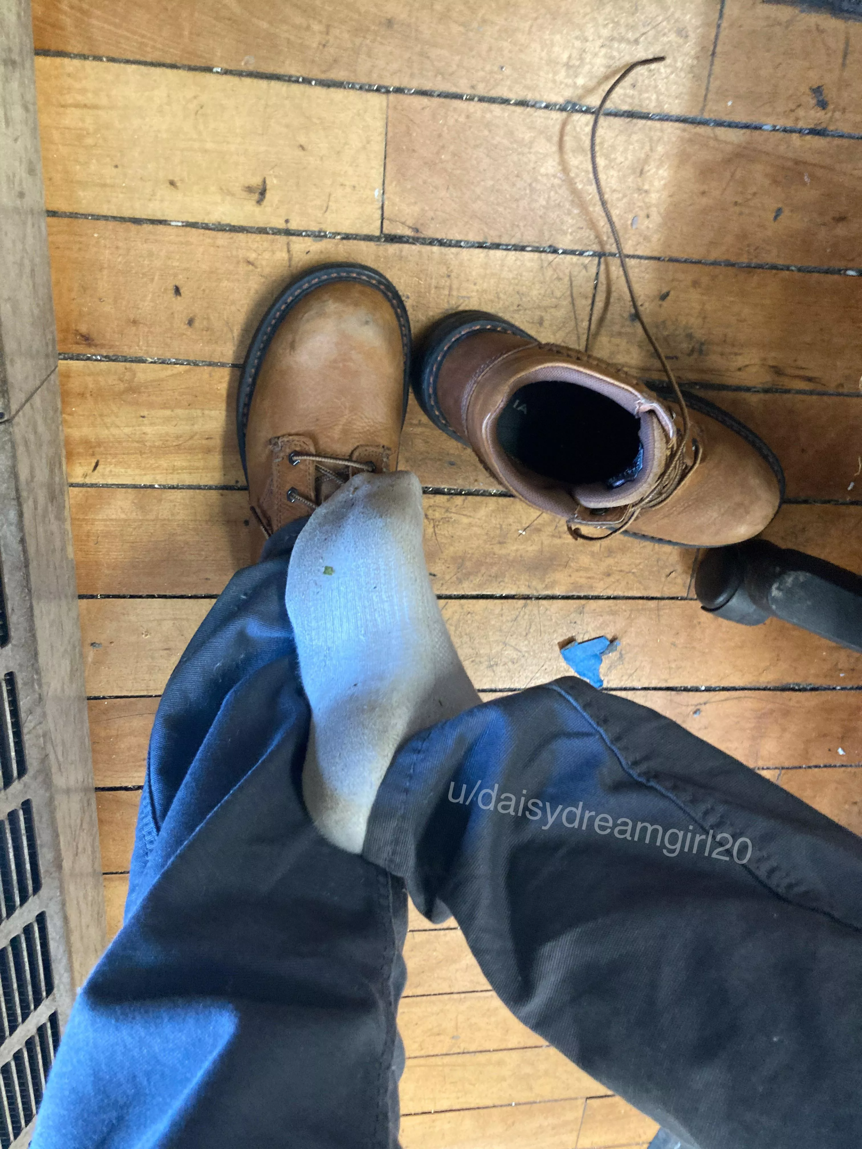 day 10 in my sweaty work boots still selling for $50 including tracked shipping [selling] [us] posted by daisydreamgirl20