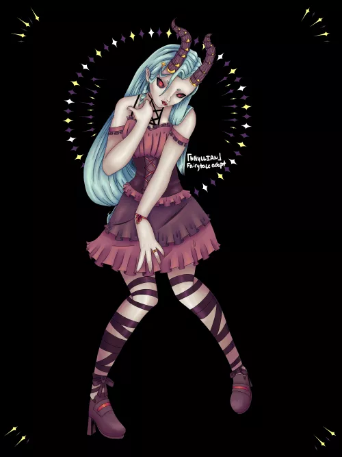 Demon Girl - Art by me by Nhyllian