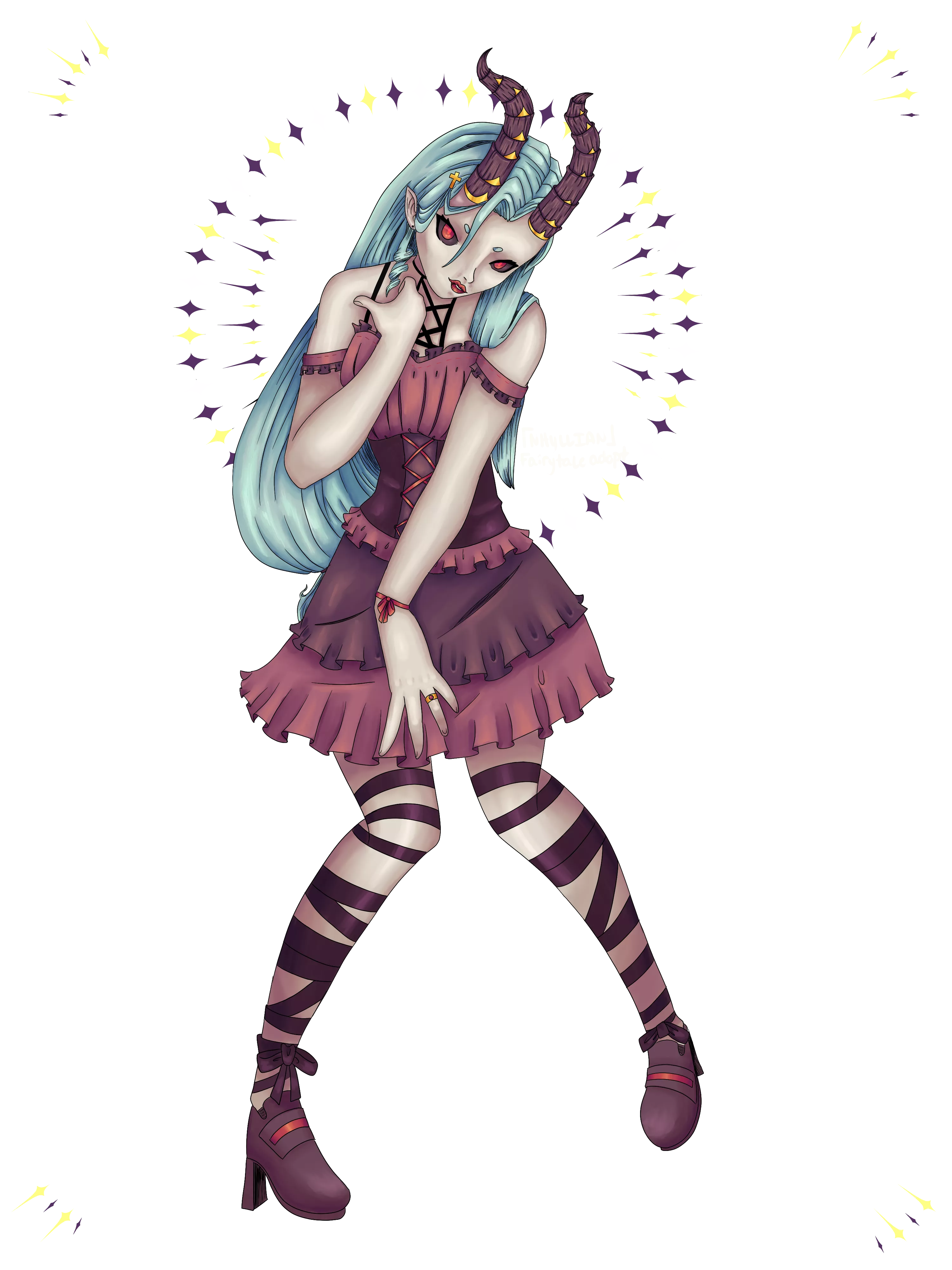 Demon Girl - Art by me posted by Nhyllian