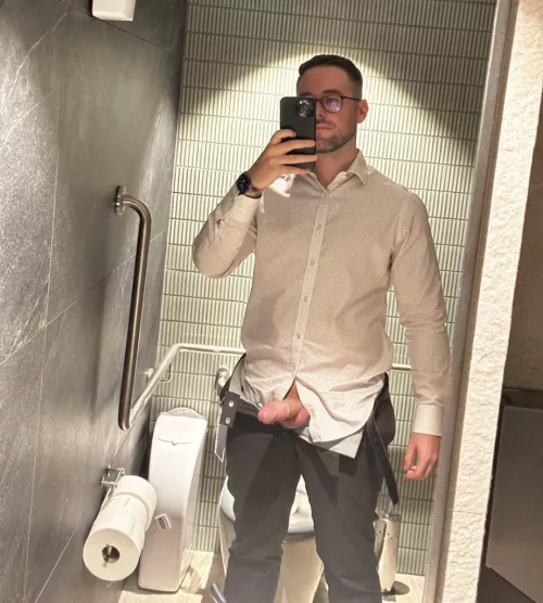 Had to sort this out in the toilets cause you could easily see it through my pants by oxygxn