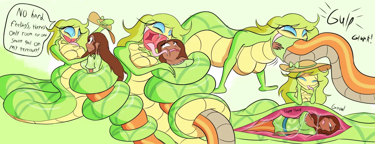 {Image} Lamia on lamia lunching (Art by JackMunchy) by JackMunchy