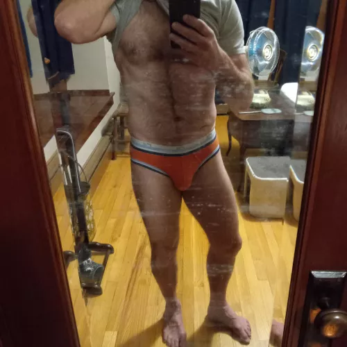 Little 2xist briefs in a 100 year old mirror by Luvoldcrap