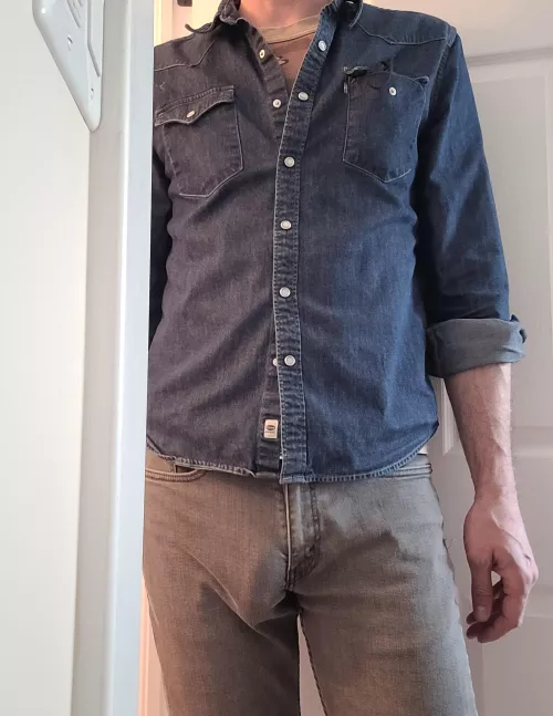 Monday denim bulge by sixfivealive