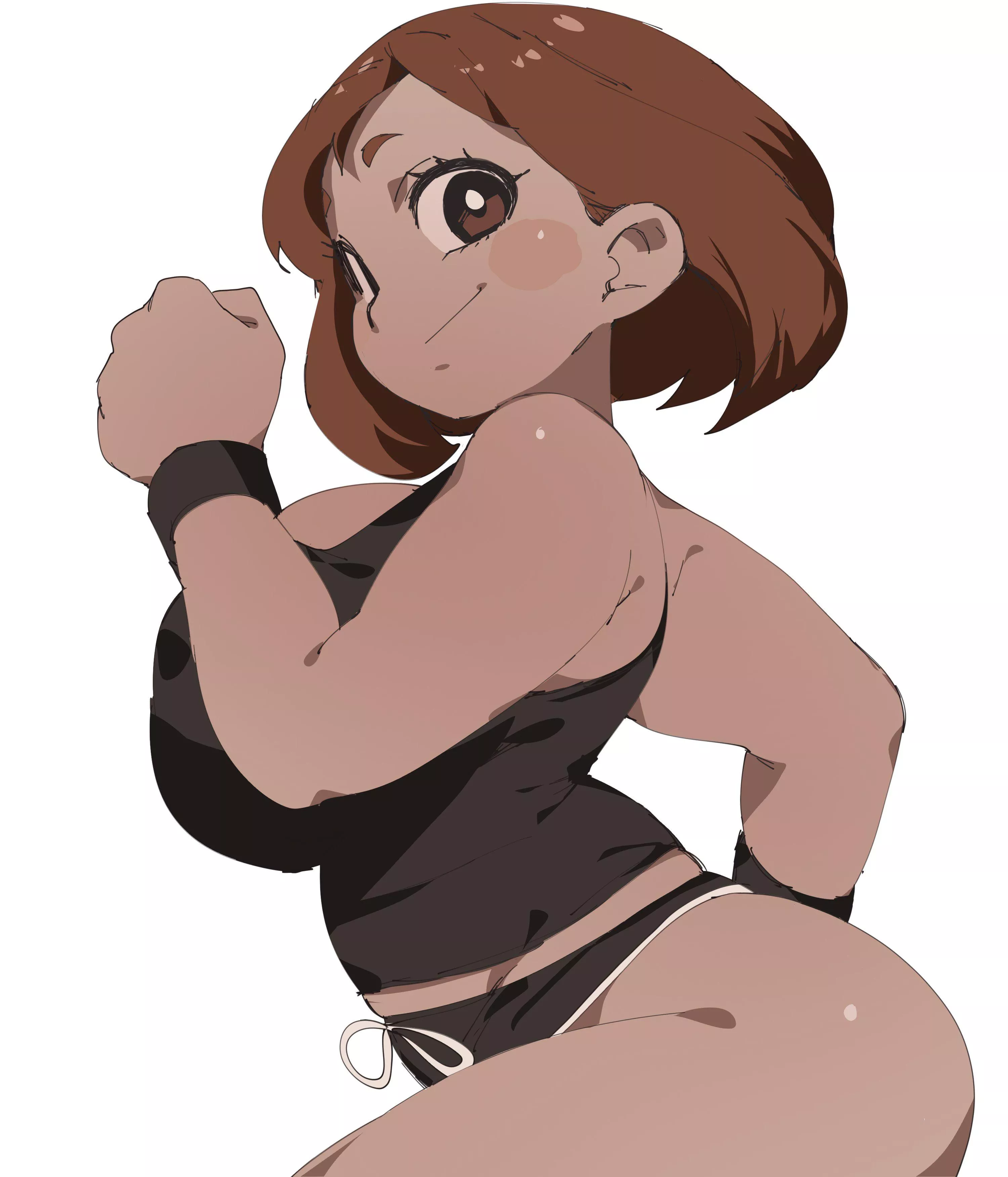 Ochako on a jog (coffing) posted by MillionHypotheses