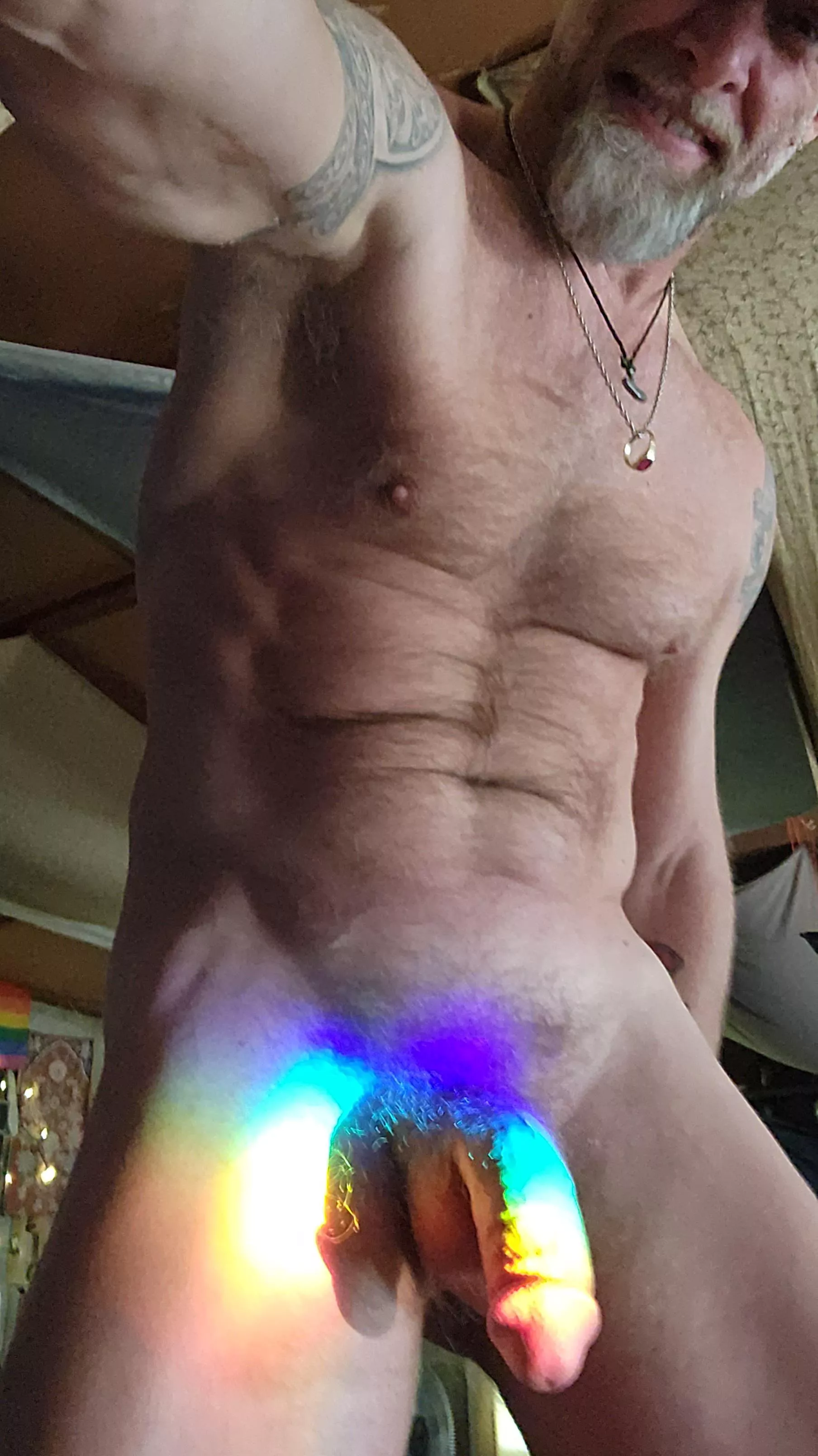 Refracted from a bicycle wheel. I couldn't resist posted by yogadaddywill