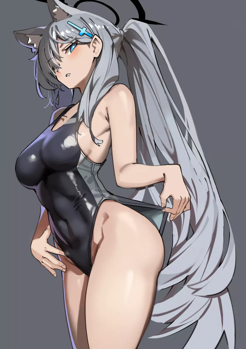 Swimsuit Shiroko Thighs posted by ArmorXIII