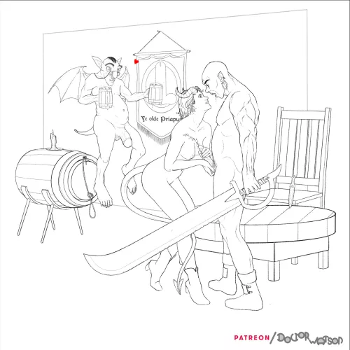 “Tavern Games”. Digital Drawing by me. by DoctorWatson1975