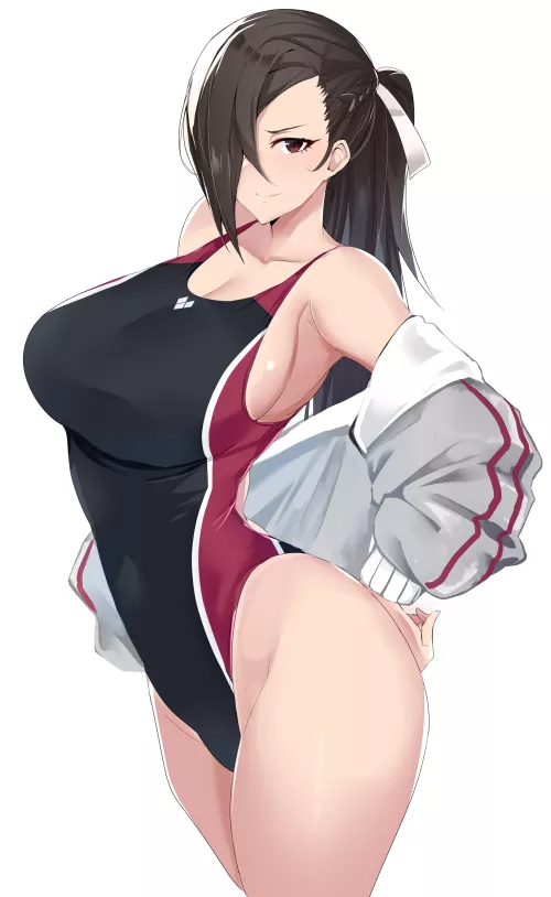 Well-endowed Kagero Flaunting her Skimpy Two-tone Swimsuit [Fire Emblem] by ecchi_neko