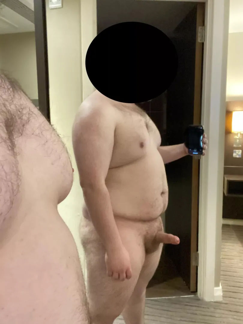 Alone in a hotel room, perfect time for a cock reveal? 😈 posted by GoldenTango