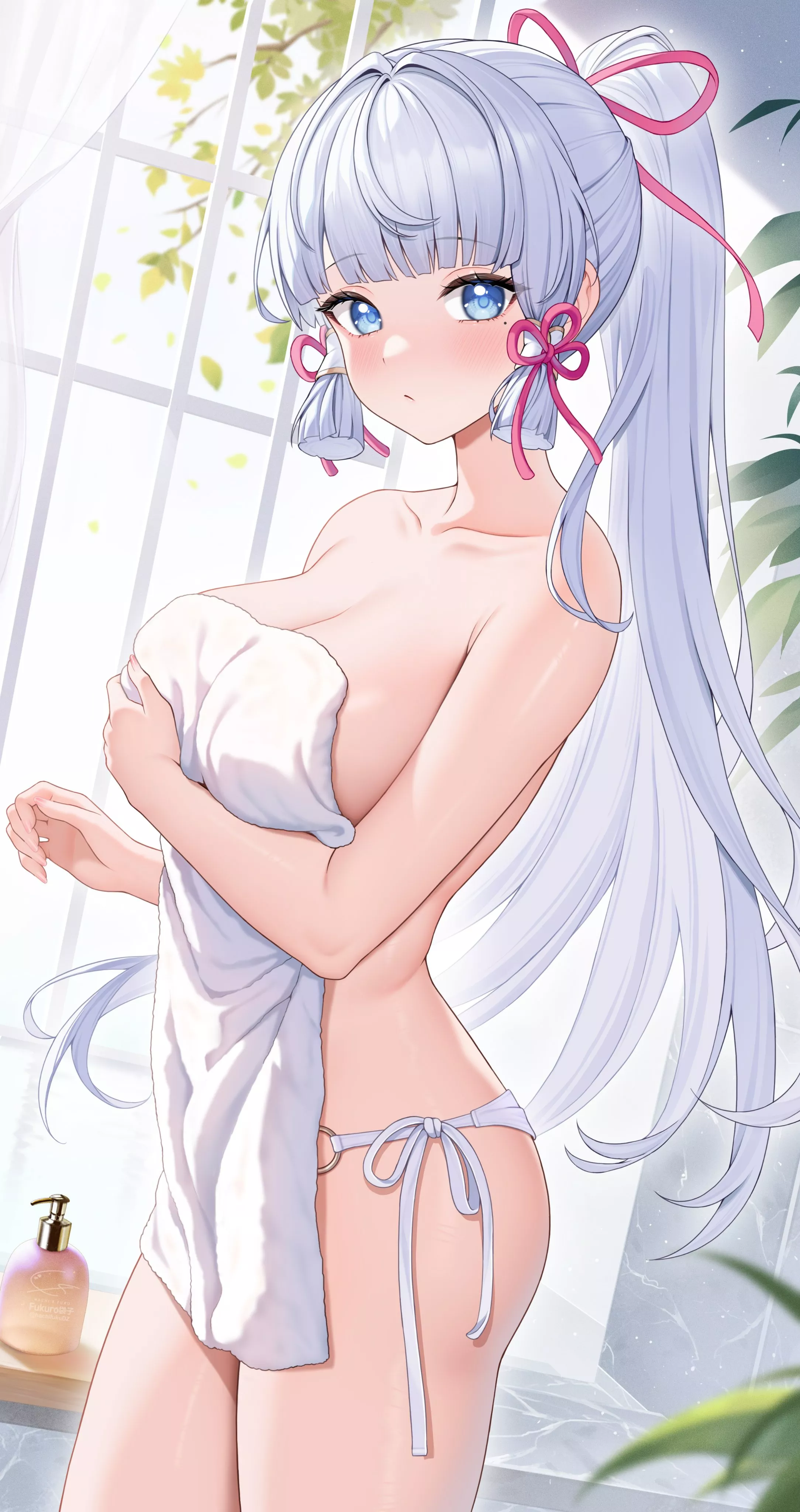Ayaka is getting ready to take a shower posted by xSaviour_N