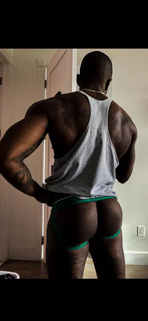green athletic bike jockstrap, a favorite by mishahell